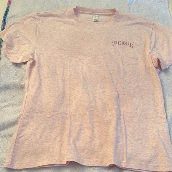 Victoria's Secret Light Pink Tee with Purple Logo - Picture 9 of 9